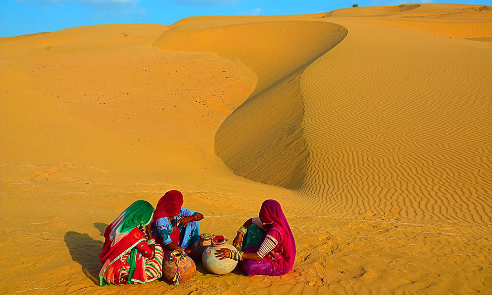 The Jaisalmer desert, Rajasthan
